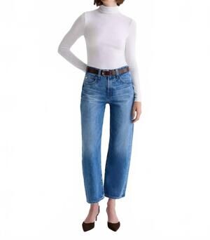 NEW AG JEANS hattie high rise barrel jeans in candid